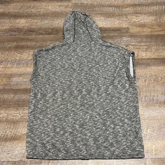 Kavu Vest Womens Large Gray Black Downtime Sleeveless Full Zip Sweatshirt Hooded - Picture 7 of 7